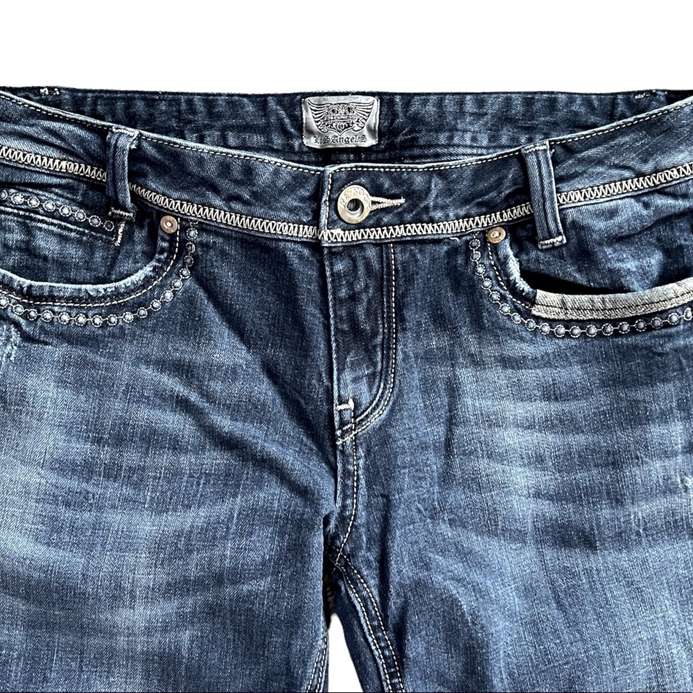 ๐ Limited Edition for Express ๐ REROCK Boot Cut Jeans Size 10 - Picture 4 of 7